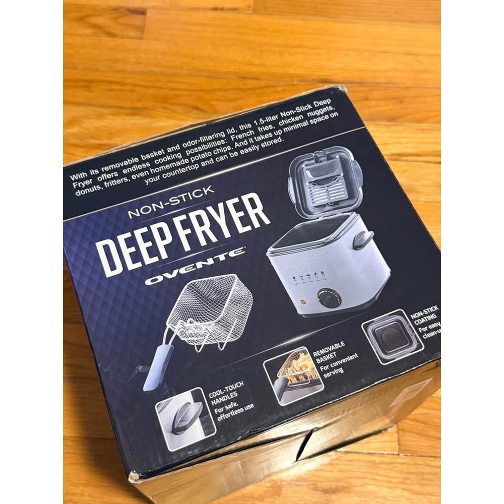 Ovente 1.5L Non-Stick Deep Fryer FDM1501BR